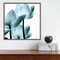 Translucent Tulips III Sq Aqua Crop by Debra Van Swearingen Canvas Art Framed
